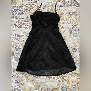 Flowy black sparkly dress